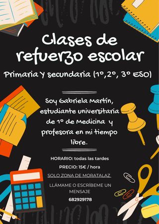 Ofrezco clases de repaso para diversas materias