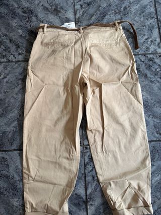 Pantalón Zara Chino  mujer Talla 42 Beige