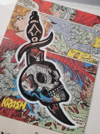 Quadro Pop Art Teschio marvel