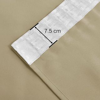 Cortinas Opacas JIUZHEN Beige Cinta Fruncidora