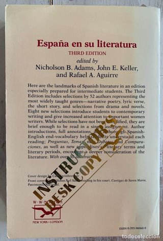 ESPAÑA EN SU LITERATURA, THIRD EDITION.