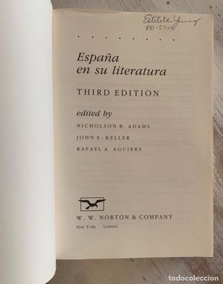 ESPAÑA EN SU LITERATURA, THIRD EDITION.
