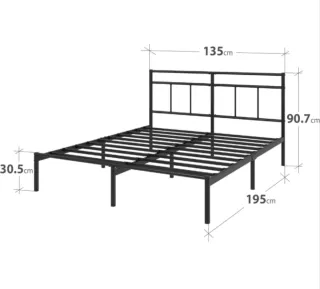 Somier cama metálica 135 x 190 cm