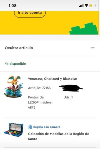 Lego Pokémon Medallas Kanto GWP 40982