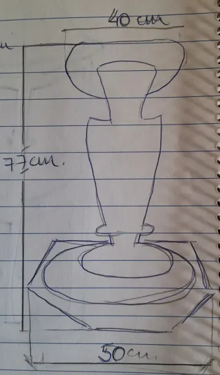 Mesa Comedor Cristal y Resina Tallada