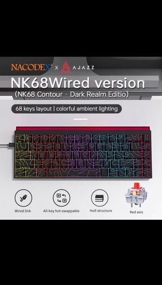 Teclado Mecánico Ajazz NK68 Wired