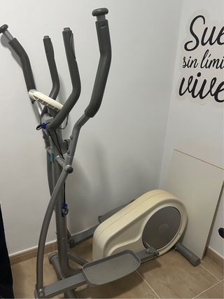 Bicicleta Elíptica Gris y Beige