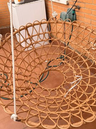 Pack sillón colgante resina: estructura + cojín