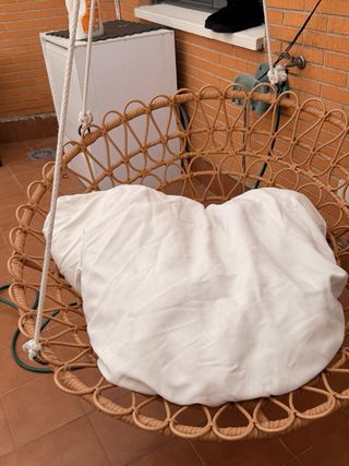 Pack sillón colgante resina: estructura + cojín
