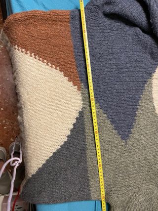 Jersey oversize geométrico multicolor