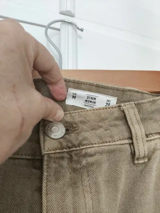 Falda vaquera cargo marrón