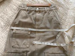 Falda vaquera cargo marrón