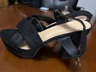 Tacones negros de plataforma