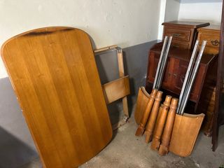 Mesa comedor extensible madera y metal