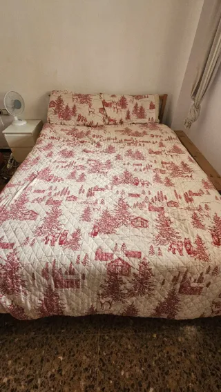 Edredón estampado bosque y animales