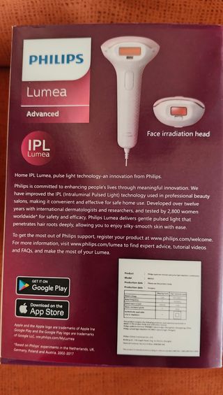 Depiladora Philips Lumea Advanced en su caja
