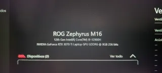 Cambio Asus ROG Zephyrus M16 por Legión Go 2