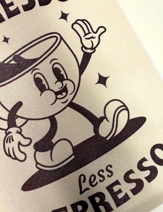 Poster su TELA Espresso Less Depresso 30x40