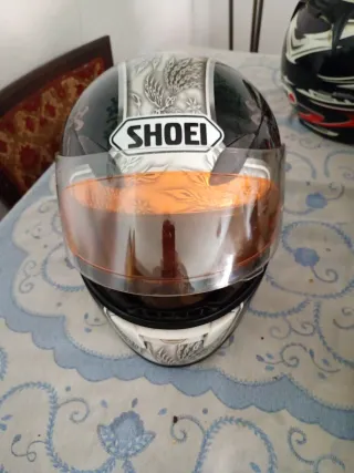 Casco Moto SHOEI con Visera Naranja