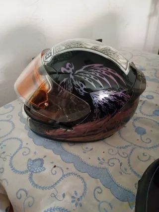 Casco Moto SHOEI con Visera Naranja