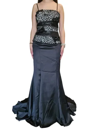 Abito sirena nero e bianco