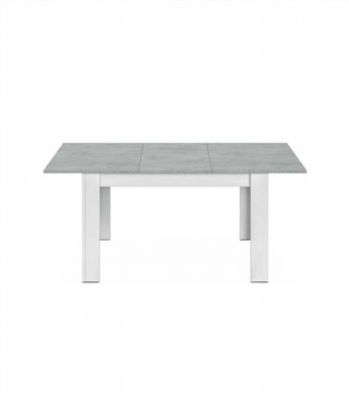 Mesa Comedor Kendra Extensible. Cemento Blanco
