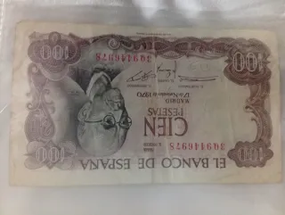 Billete 100 pesetas 1970