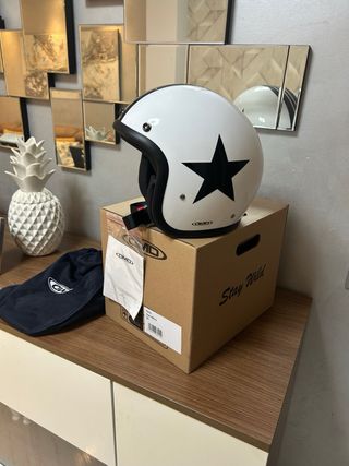 Casco DMD Retro Star White Talla XS