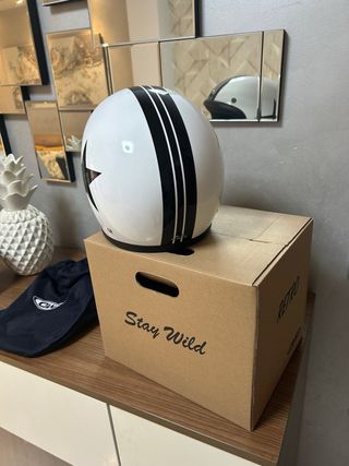 Casco DMD Retro Star White Talla XS