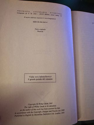 Lotto 3 Libri Wilbur Smith