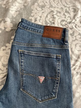 Pantalón Guess Adam Super Skinny Hombre Azul