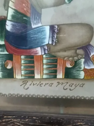 Cuadro Maya con Marco de Madera