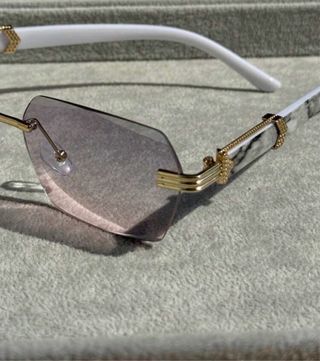 Occhiali da sole unisex oro e rosa