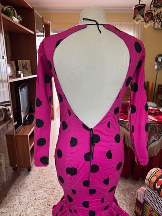 Traje Flamenca Lunares Rosa Talla S