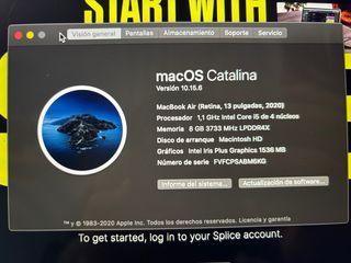 Macbook Air 2020 Plata/Gris Espacial