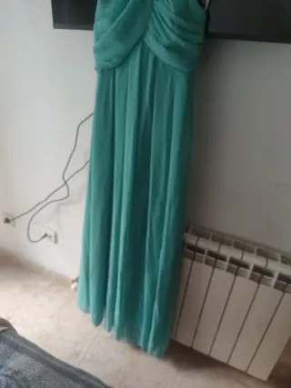 Vestido largo verde agua escucho ofertas