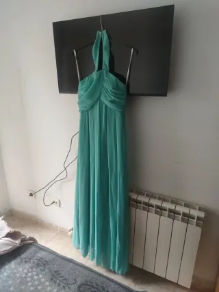 Vestido largo verde agua escucho ofertas