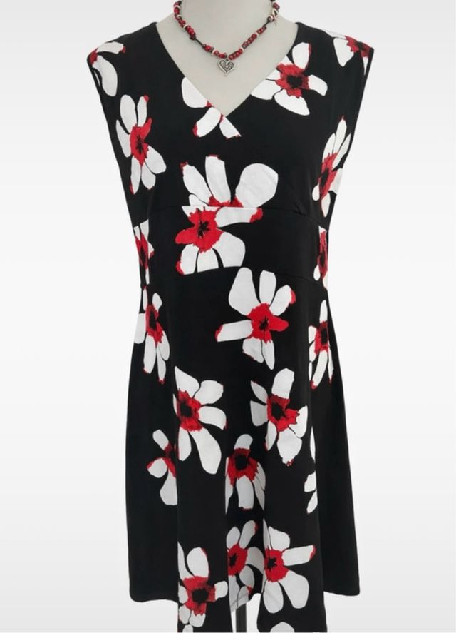 Vestido Verano Flores /Negro Talla 3XL