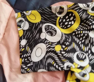 Vestito donna fantasia nero giallo