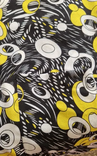 Vestito donna fantasia nero giallo