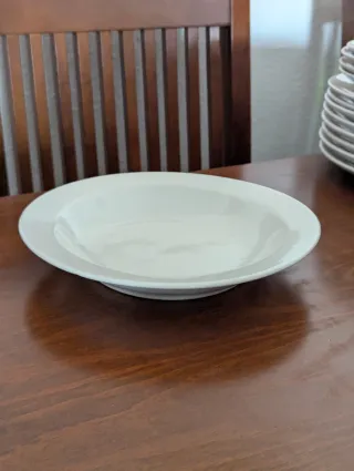 1€ x Plato - Juego de platos blancos de porcelana