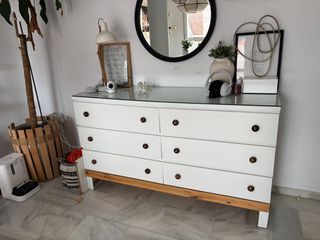 Cómoda Aparador Blanco y Madera