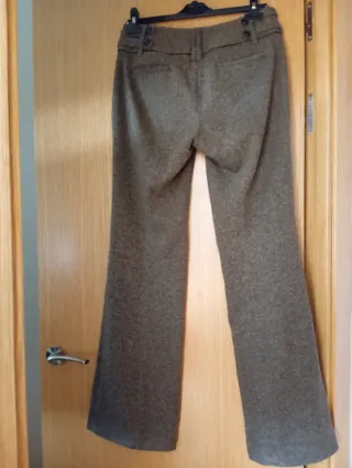 Pantalones Zara Basic Marrones jaspeados