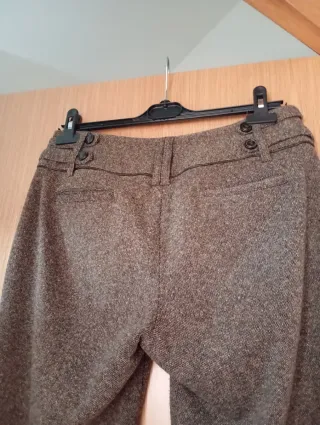 Pantalones Zara Basic Marrones jaspeados