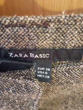 Pantalones Zara Basic Marrones jaspeados