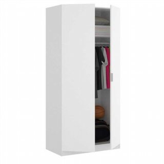 Armario 80x184x52cm 2 Puertas. Blanco Brillo