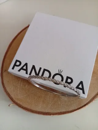 Pulsera Pandora Rígida Plata y Circonitas