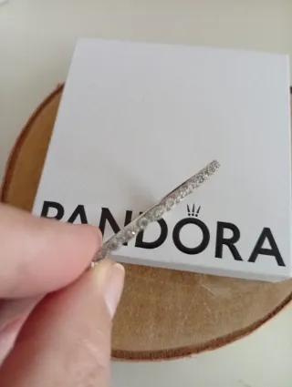 Pulsera Pandora Rígida Plata y Circonitas