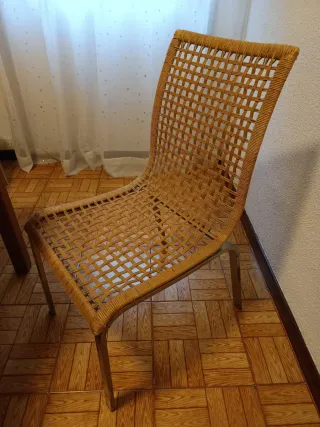 Mesa plegable madera y 4 sillas