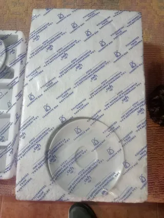 Juego de café y leche porcelana